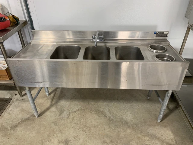 Eagle Bar Sink Under Counter 5ft Stainless Steel Eagle Bar Sink Under Counter 5ft Stainless Steel