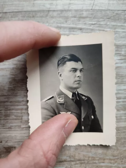 Soldat Kamerad Portrait Luftwaffe Front Wehrmacht 2.WK (5,5x7,5) Orig. Foto