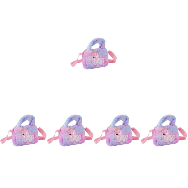 5 Pieces Decorative Plush Bag Crossbody Bag Sling Bag Kids Decorate 6