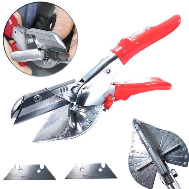 Adjustable Multi Angle Miter Cutter Shear Scissors Branch Trim Tool + 2 x Blades