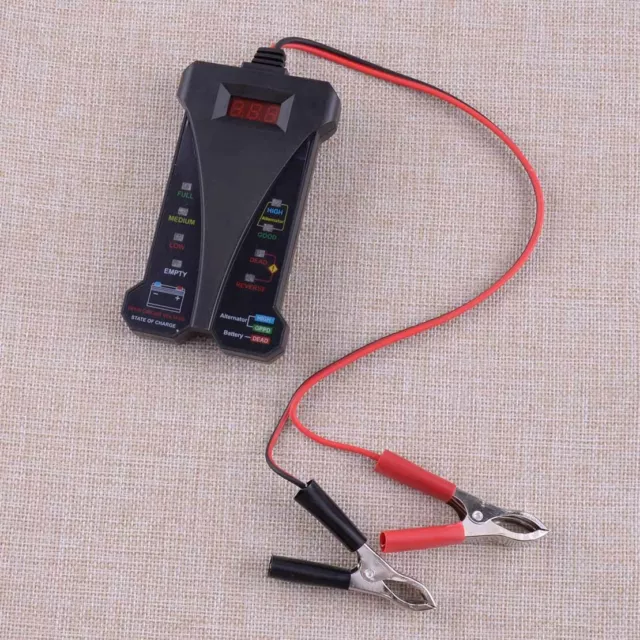 Car Digital Battery Tester Voltmeter Alternator Charging System Analyzer Tool