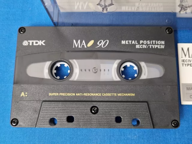 TDK MA90 Type 4 IV Metal High quality Blank Audio Cassette Tape 1990s unused 2