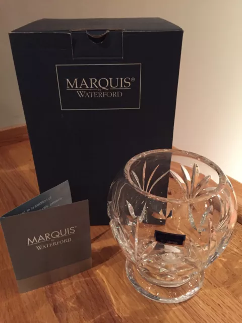 Waterford Marquis Caprice Footed Hurricane / Candle Holder / Rose Bowl ~ NIB
