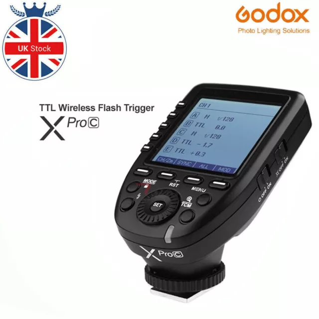 Godox XPro-C 2.4G E-TTL Wireless Flash Trigger For Canon EOS Cameras Speedlite