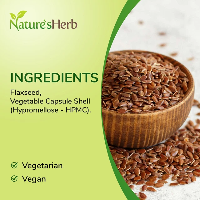 FLAXSEED CAPSULES 6600MG Natural Fibre Colon Cleanse Weight Loss £6.95