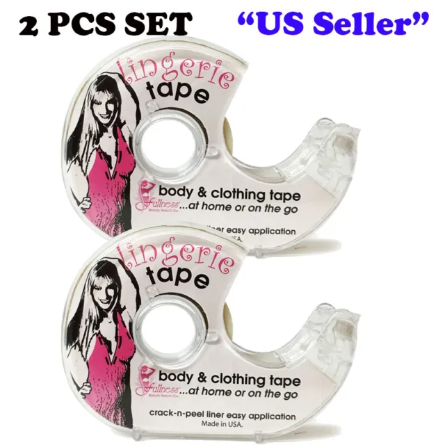 2 PCS Lingerie Tape Body Clothing Double Sided Clear Bra "US Seller"