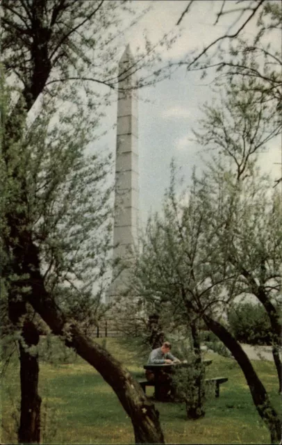 Fort Meigs Monument Perrysburg Ohio Sohio Oil ~ 1950s-60s vintage postcard