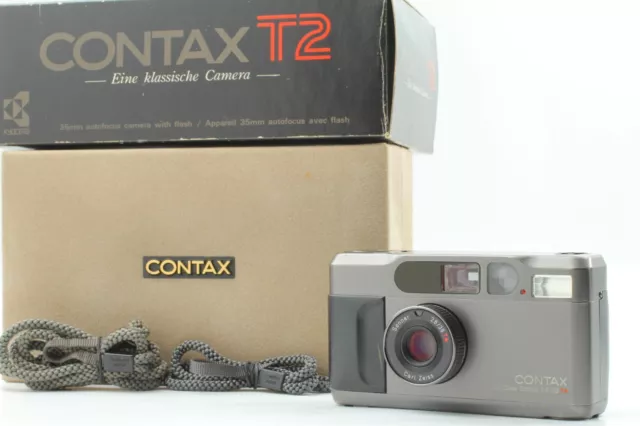 [READ / Near Mint in Box] Contax T2 Titan Black 35mm Film Camera From Japan #997