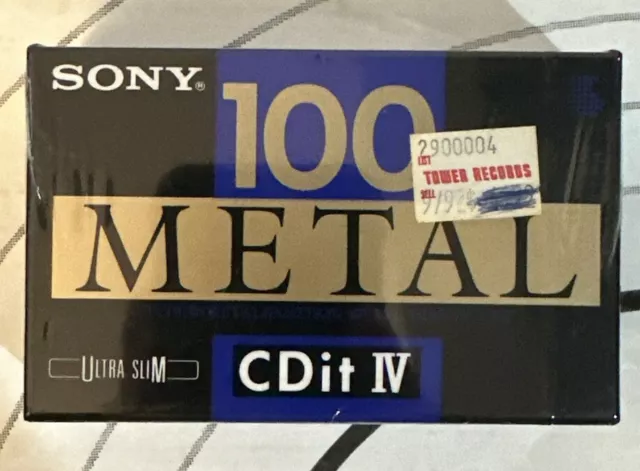 2x Sony Ultra Slim Metal 100 CDit IV blank Cassette Tapes BRAND NEW SEALED