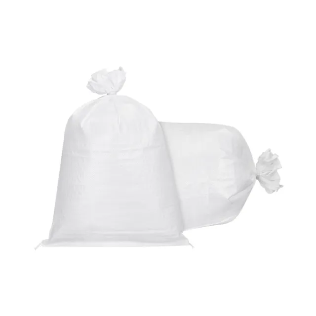 Sand Bags Empty White Woven Polypropylene 19.7 Inch x 13.8 Inch Pack of 5