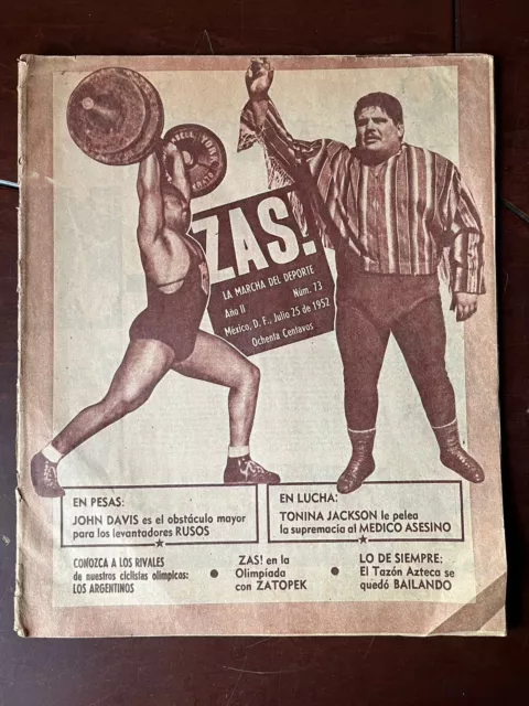 VTG Mexican wrestler ZAS Sports Magazine lucha libre GARDENIA DAVIS from  50s