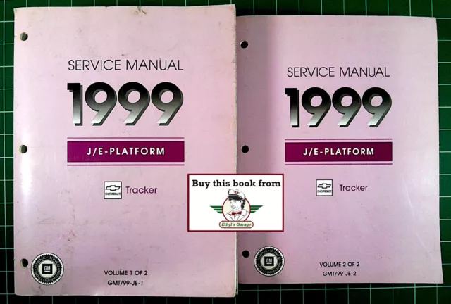 1999 Chevrolet Geo Tracker Shop Repair Maintenance Service Manual Complete Set