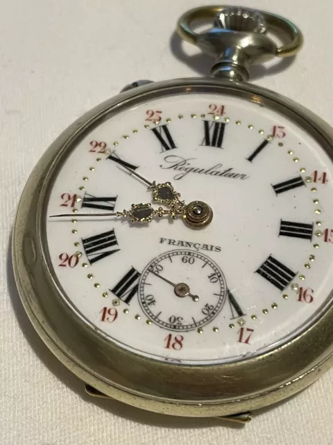 ancienne montre gousset regulateur français  fonctionne