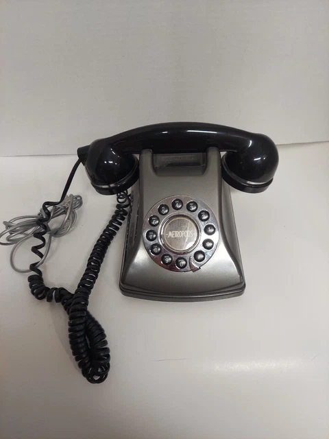 Conair Metropolis Retro Rotary Style Push Button Desktop Telephone.