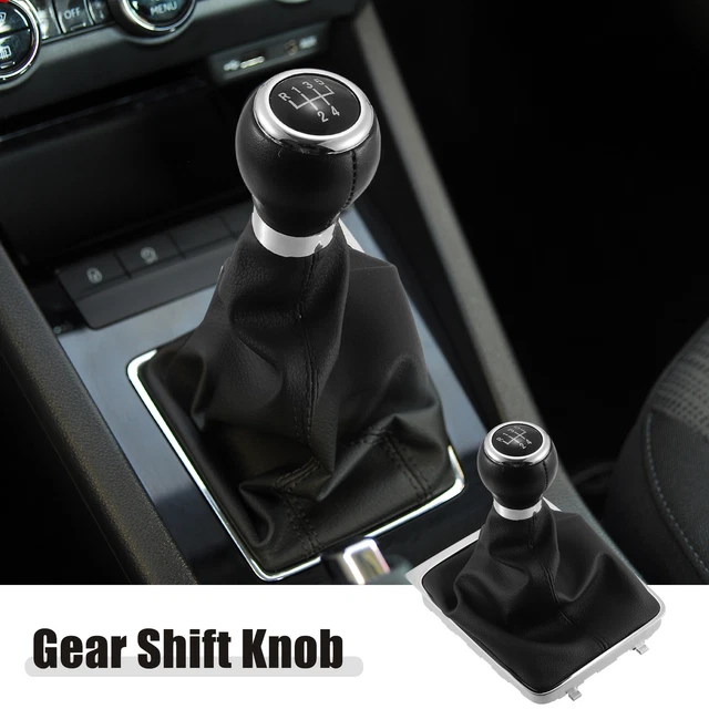 5 Speed Manual Gear Stick Shift Knob with Dust Cover Fit for VW Passat 3C B6