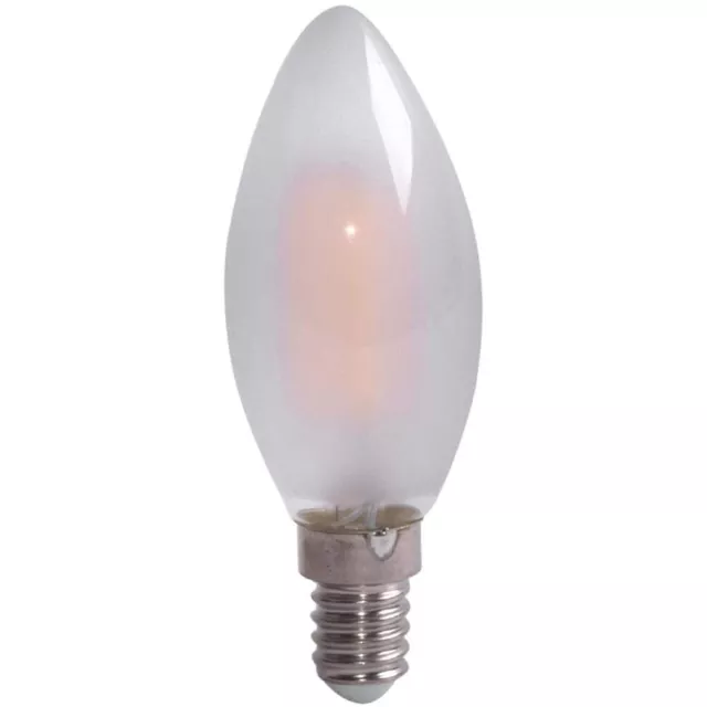 LightMe LED Filament Kerzenform 4W = 40W E14 matt 470lm Retro warmweiß 2700K