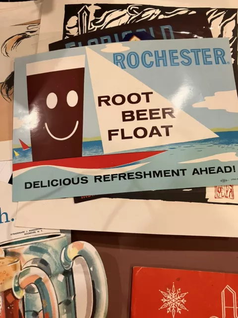 Root Beer Float Sign Old Vintage Old Cute Character Really Old Sign Rochester
