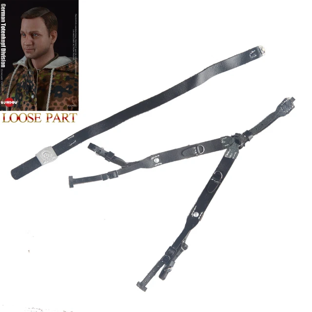 UJINDOU UD9011 1/6 WW2 German Totenkopf Division Hungary 1945 Y-strap Belt Model