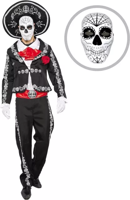 Mens Day of Dead Mariachi Senor Adult Costume Set Medium