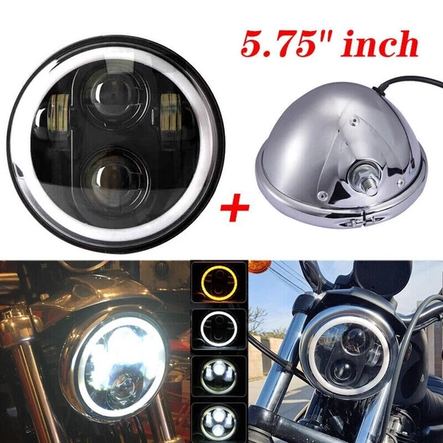 For Dyna Sportster XL1200 XL883 5.75" 5 3/4 LED Headlight Mount Housing Bucket
