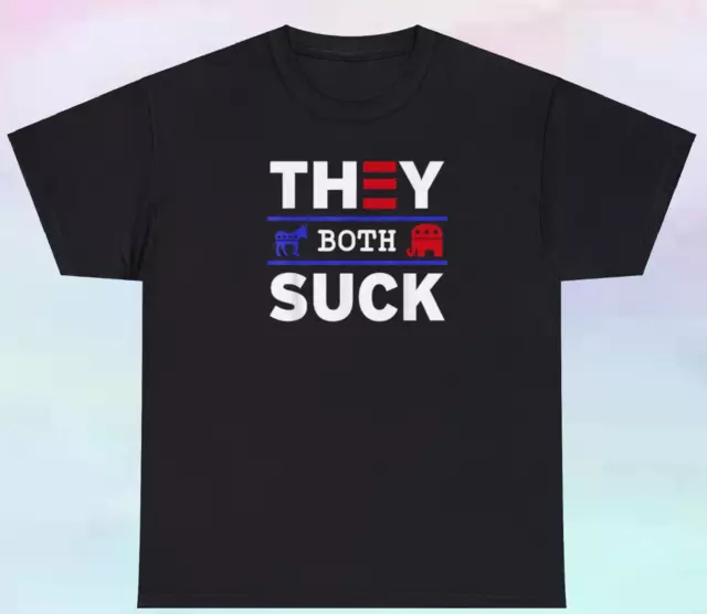 Men's Election 2024 They Both Suck Shirt | President Congress Government | S-5XL