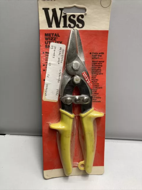 Wiss MPC3 9" Multi-Purpose Metal Wizz Snips Non-Slip Grips 1-3/8" Blade NOS USA