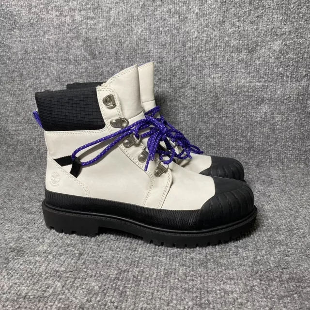Timberland Heritage 6" Waterproof Boots Womens 6.5 White Black