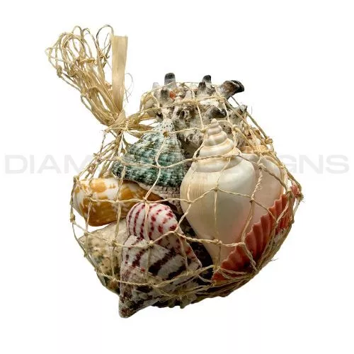 1 - 350g Mixed Shell Net Shells Natural Wicker Seashells Beach Craft Aquarium UK