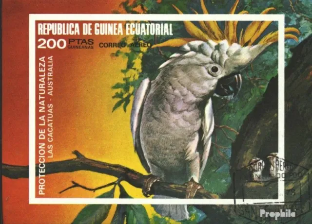 Equatorial-Guinea Block149 (complete issue) used 1974 Birds
