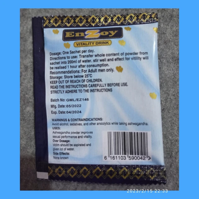 EnZoy Vitality, 6 sachets de 10 gr- Péremption 04/2024 (lettre suivie laposte). 2