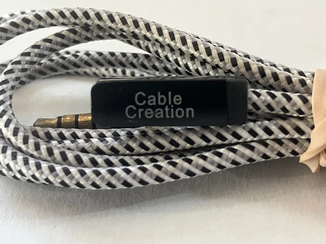 CABLECREATION 3.5MM AUX Cable(6FT/1.8M), 90 Degree 4 Pole TRRS 3.5mm ...