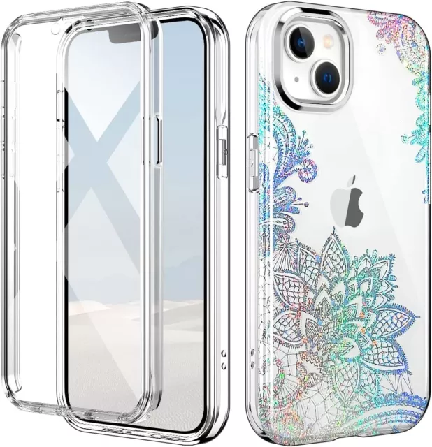 iPhone 14 Plus 6.7" Case with Built-In Screen Protector, Grip Holder, & Lanyard