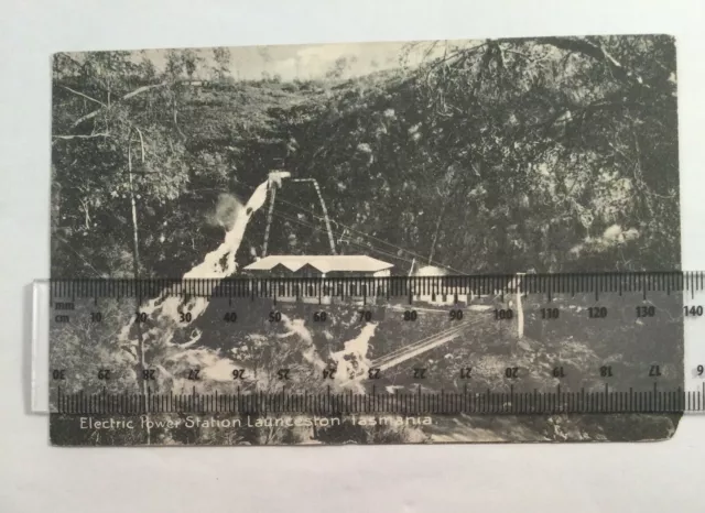 old vintage antique photo postcard Electric power Station Launceston Tasmania