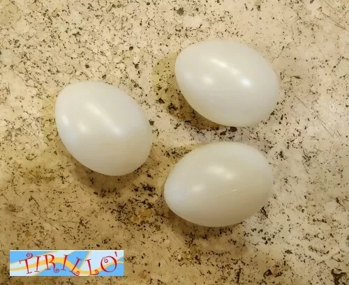 PASQUA DECORAZIONE - 25 uova bianche in plastica da decorare - 6 cm EUR  5,00 - PicClick IT