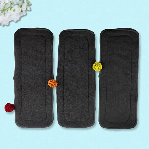 Insert Cloth Diaper Reusable Charcoal Washable Microfibre Boosters Liners Nappy