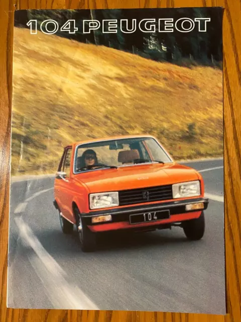 1977 Peugeot 104 ZS Sales Brochure - Right-Hand Drive - English Text - Nice Cond