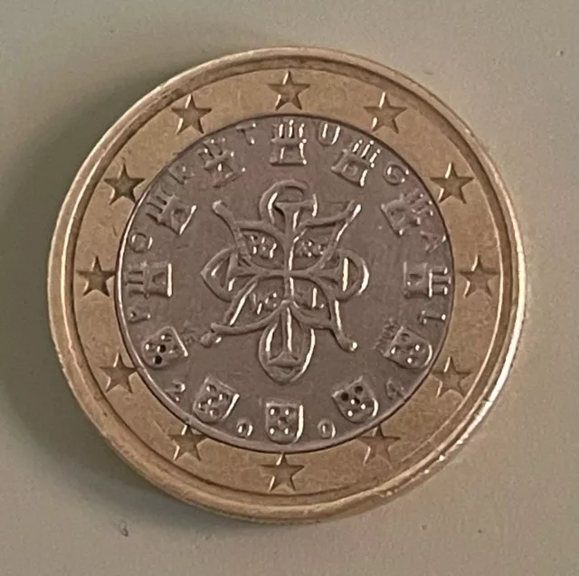 ¡la moneda de 1 euro de Portugal de 2004!