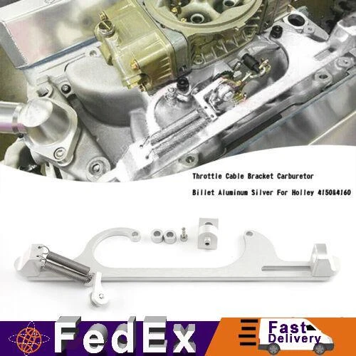 Throttle Cable Bracket Carburetor Billet Aluminum Silver For Holley 4150&4160 N3