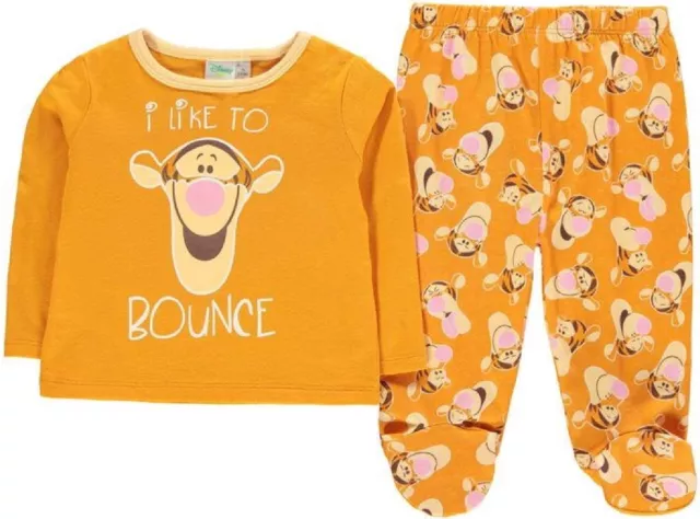 ✅ 2 tlg. DISNEY TIGGER Baby Schlafanzug Jungen Hose Pullover Pyjama Set Body NEU