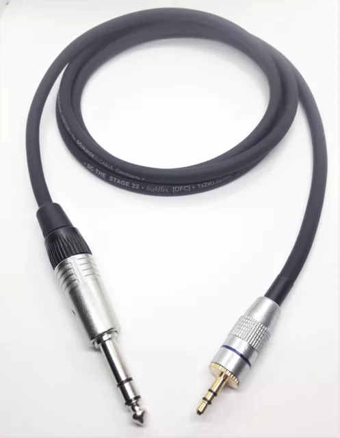 Audiokabel 3,5 mm Miniklinke auf 6,3 mm Stereo Klinke Neutrik vers. Längen