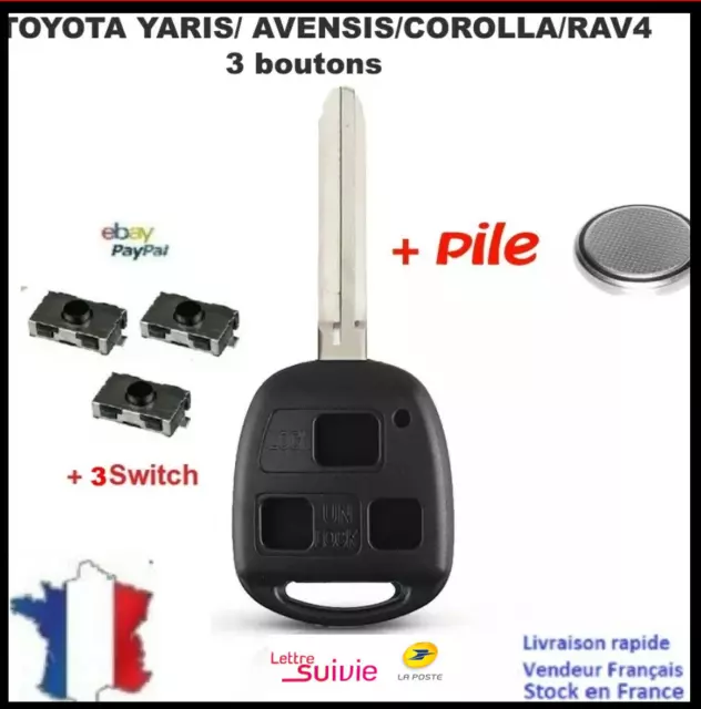 Switch bouton télécommande cle plip toyota yaris avensis corolla