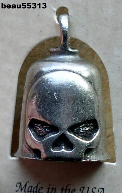Harley Willie G Style Skull Motorcycle Gremlin Riding  Bell Pouch Key Ring