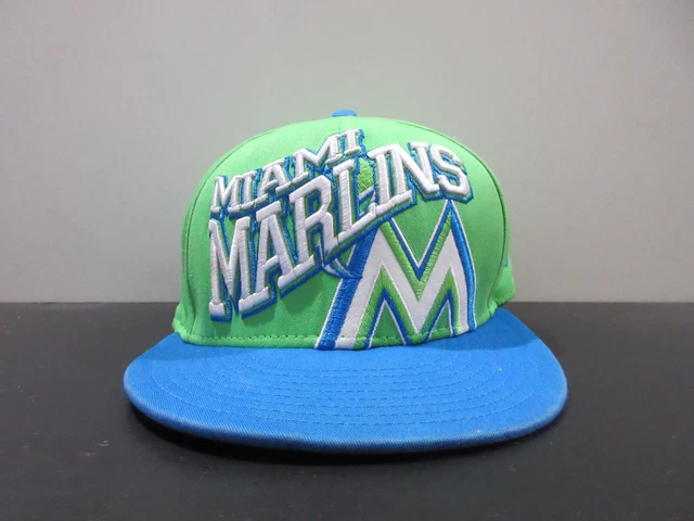 Miami Marlins Hat Cap Snap Back Green Blue New Era MLB Baseball Mens