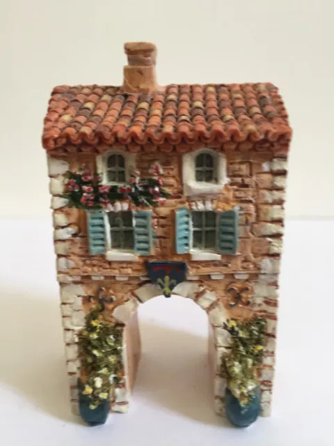 Miniature J Carlton Dominique Gault French Provence Arcade Coat Of Arm Building