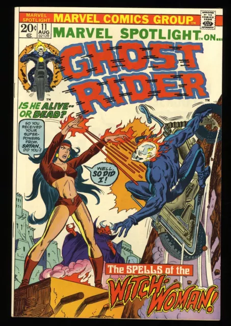 Marvel Spotlight #11 NM 9.4 Ghost Rider! Cover App Witch-Woman! Marvel 1973