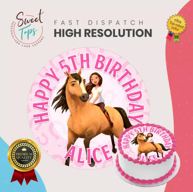 Spirit Round Edible Birthday Cake Topper Decoration Personalised