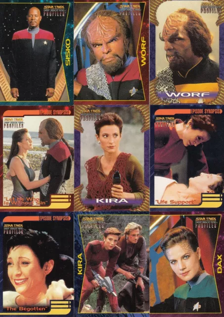 Star Trek Espacio Profundo Nueve Perfiles 1997 Skybox Juego Completo De Tarjetas Base 82