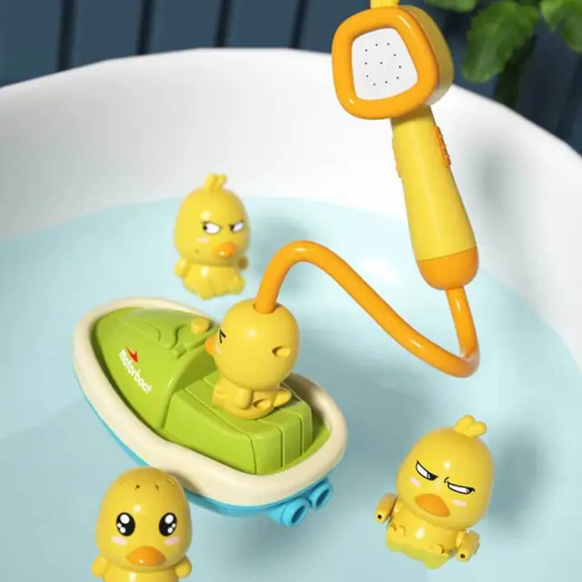 Bath Toy Electric Duck Water Game Faucet Baby Shower Bathroom Spray Bathing Toys