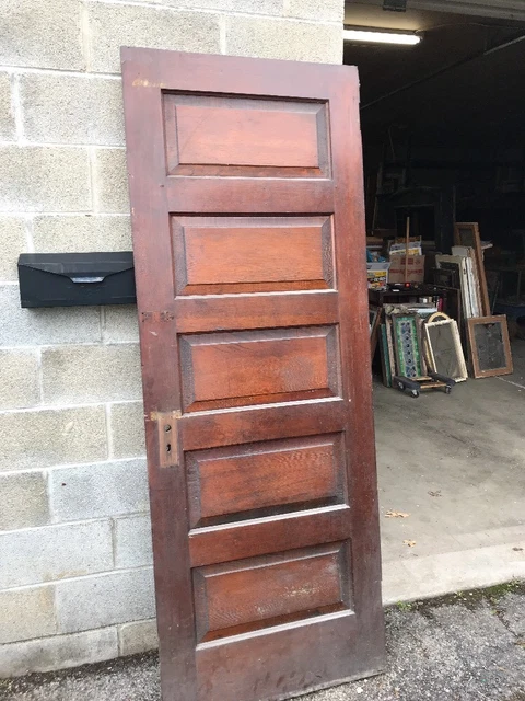 Mar216 Antique Pine Raise Panel Passage Door 29.75 X 79.75 X 1.75