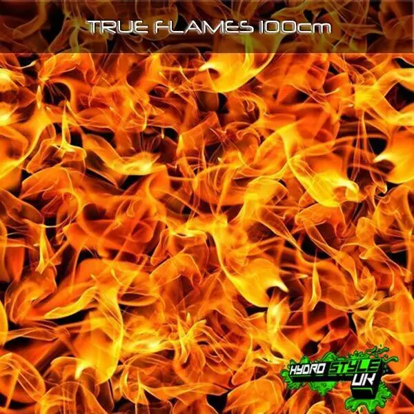 ROLLED - TRUE FLAMES Hydrographics Film Hydro Dipping Graphic Dip UK Fire